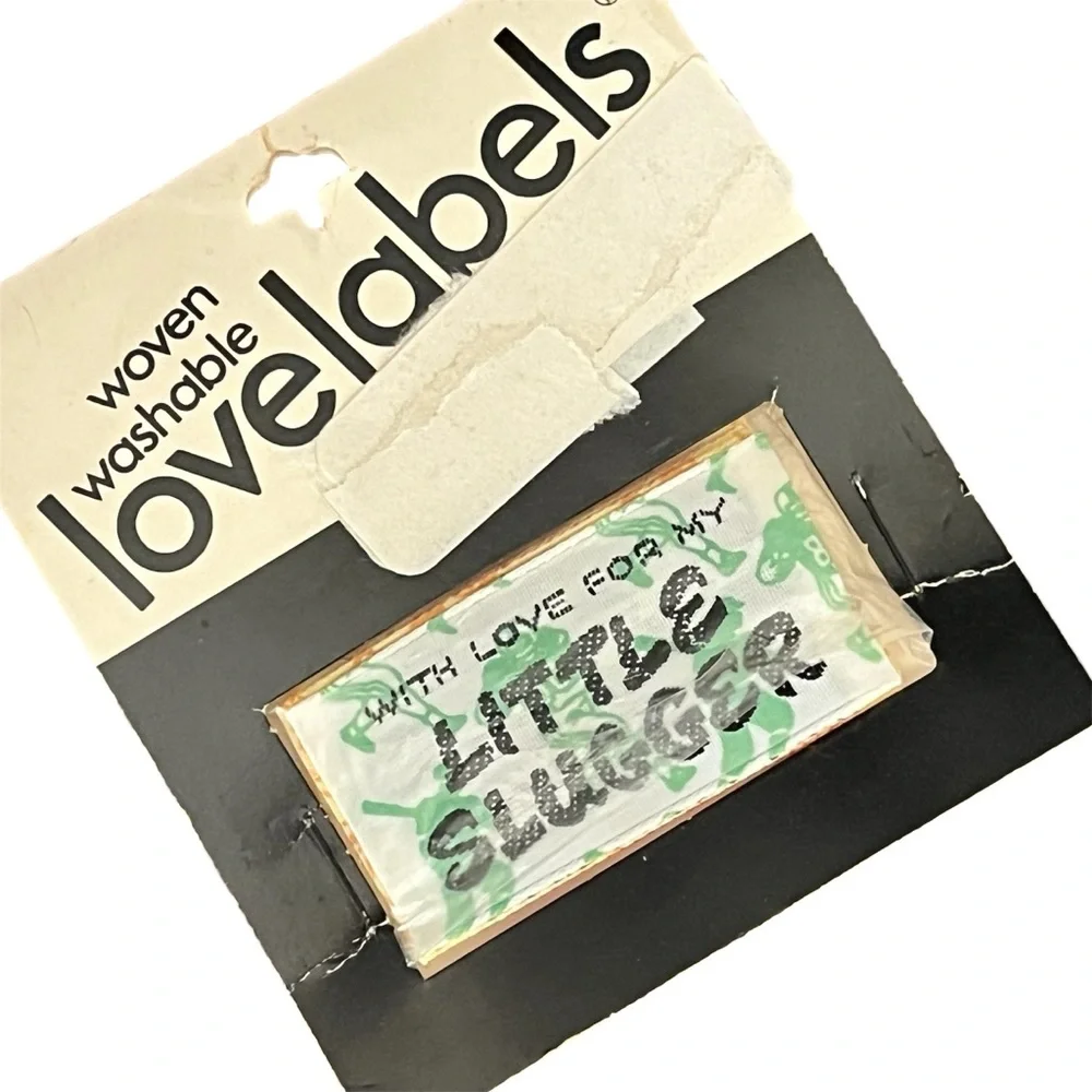 Vintage Sew-In Woven Clothing Labels NOS Handmade for Junior Little Slugger 5